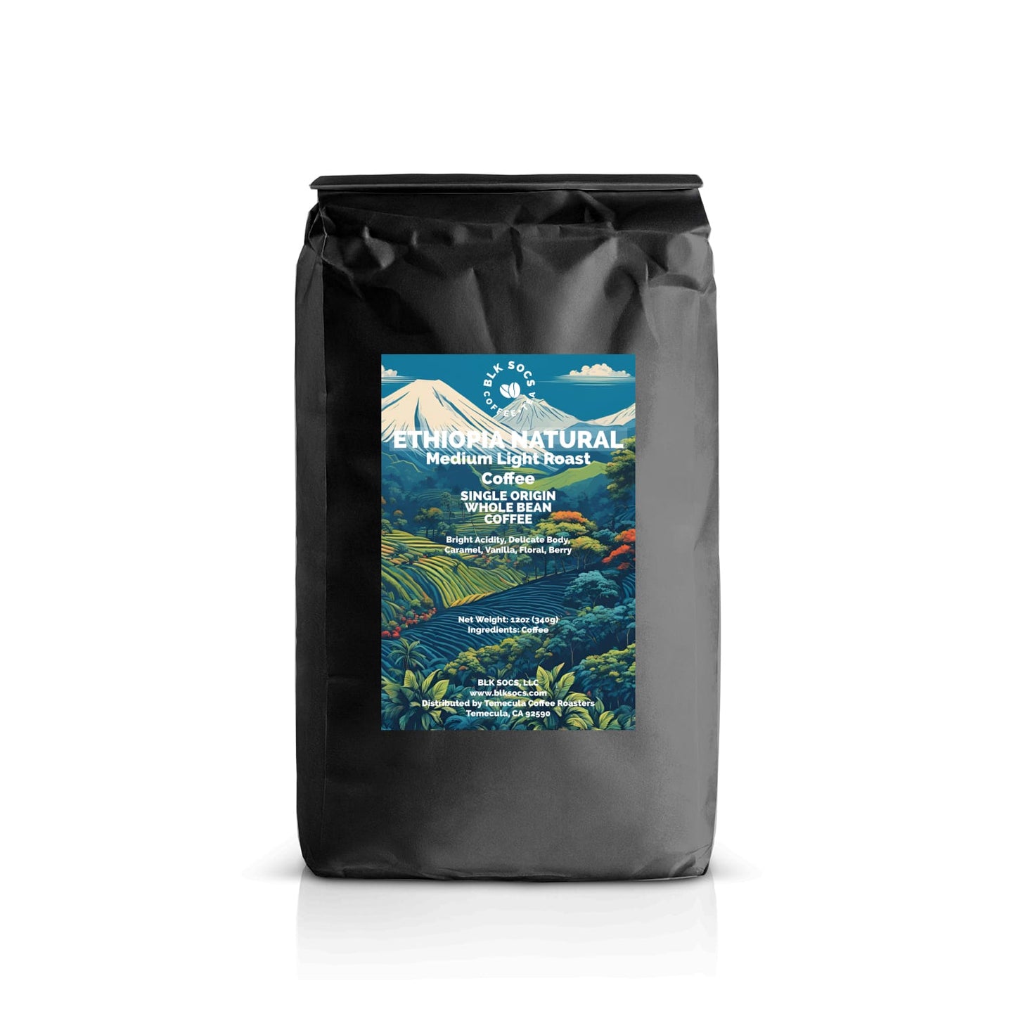 BLK SOCS Ethiopia Natural - Whole Bean 12oz