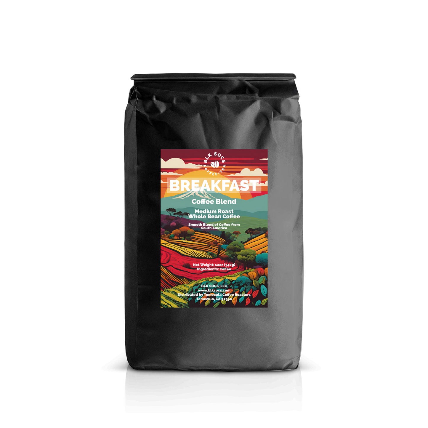 BLK SOCS Breakfast Blend - Whole Bean 12oz